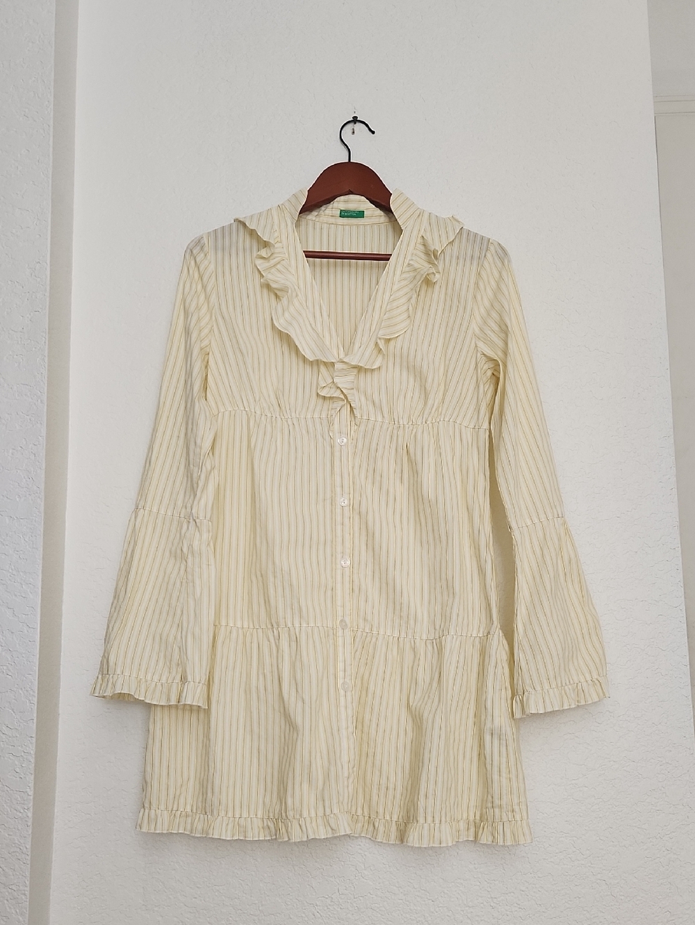 Benetton Cotton  Summer Mini Dress Made In Italy